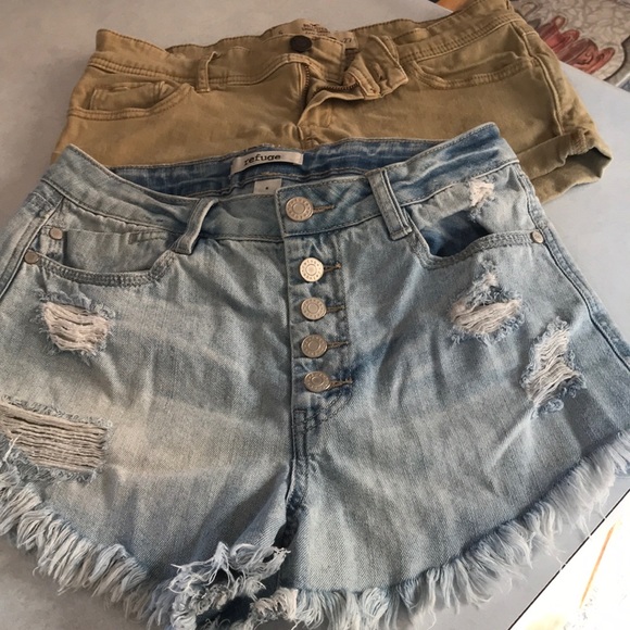 Hollister Jean shorts size 5, Refuge Jean shorts size 6 - Picture 1 of 4